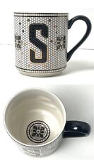 Anthropologie Letter S Initial Monogram Tile Design Coffee Mug Cup - Unused picture