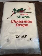 Vintage Glaze Tex All White Christmas Drape Kmart Snow Mat  NIP Flame Retardant picture