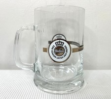 Warsteiner 0.4L Handled Glass Beer Mug Beer Stein Barware Man Cave Beer VGUC picture