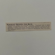 Kingsley School For Boys James R. Campbell Essex Falls NJ 1908 Clipping SAI6-S60 picture