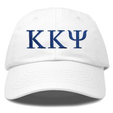 Kappa Kappa Psi Greek Letters Ball Cap Embroidered Fraternity Hat in White picture