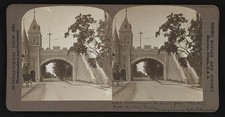 Quebec City Quebec Canada 1900s St Louis Gate Old City Wall Stereoview picture