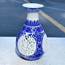 2.05LB Handmade Blue and White Porcelain Vase/Jingdezhen, China picture