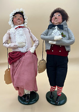 Vintage 1986 Byers Choice Carolers Mr & Mrs Fezziwig 2nd Edition Pair Dickens  picture