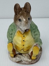 Vintage Beswick Beatrix Potter Samuel Whiskers Figurine Gold England 3” picture