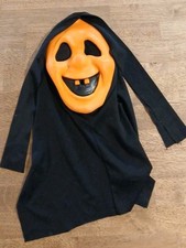 Vintage Fun World Orange Goofy Ghost Face Mask Sarah Spook Scream Spoof Hallowee picture
