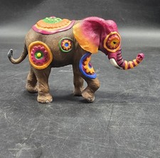 Westland Giftware 2009 TUSK Elephant African Flowers Colorful Circles picture