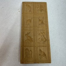 Cookie Stamp Press Mold Springerle Gingerbread Wood 12 Designs Antiq Hand Carved picture