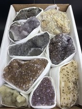 Uruguay Rainbow Amethyst Druzy Agate Crystal Flat Natural Mineral Specimens picture