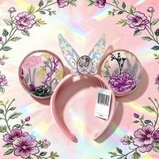 Disney Parks Paris Exclusive Ears Headband Pink Tinkerbell Minnie Ears Resort picture
