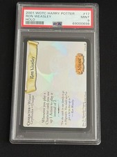 2001 WOTC HARRY POTTER - RON WEASLEY 17/116 HOLO PSA 9 Trading Card Game(TCG) picture