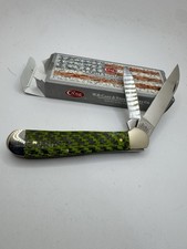 Copperhead Green & Black Carbon Fiber/G-10 Weave Knife - 2021 Case XX 10249W SS picture