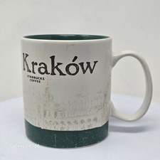 Starbucks Krakow Poland Global Icon Series Coffee Mug 16oz Green White 2015 picture
