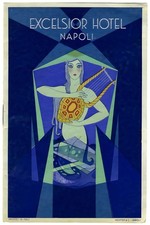 Excelsior Hotel Napoli Art Deco Poster (1920s) - Italy 🌟🖼️ - 24x36” - Rare picture