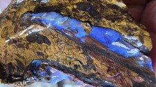 Australian Boulder opal 395 Cts.  Blues and greens picture