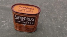 Vintage Sanford's Ink Eraser Advertising Tin & Bottles picture