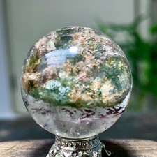 31G Natural Green Ghost Crystal Quartz Ball Crystal Sphere Mineral Specimen picture