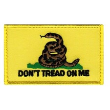 DON'T TREAD ON ME GADSDEN FLAG PATCH AMERICAN USA EMBLEM embroidered iron-on picture