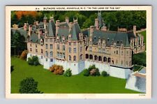 Asheville NC-North Carolina, Aerial Biltmore House, Antique, Vintage Postcard picture