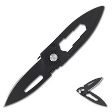Field Cricket Free Lock Utility Knife | Emergency Folding Black Blade 4.5 Inches picture