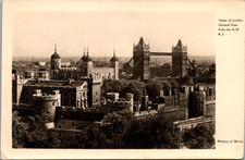 Tower of London & Tower Bridge Vintage Postcard 1952 London England UK picture