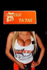 Hooters Uniform Ta Tas Name Tag Pin Back Dress Up Role Play Costume Accessory picture
