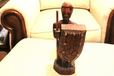 Vintage 14.5” Large Heavy Carved Wood Statue Sculpture Native? African? Asian? picture