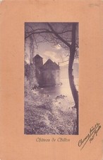 SWITZERLAND-CHATEAU de CHILLON~1909 POSTCARD TO WESTGATE KENT picture