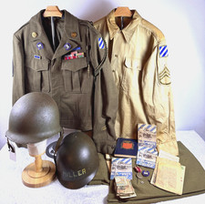 WWII NAMED 3RD INFANTRY DIVISION 7TH INFANTRY REG. UNIFORM GROUPING picture
