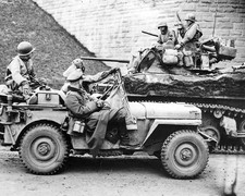 German POW in Jeep by 4th Armored Division World War II WWII WW2 8x10 Photo 879c picture