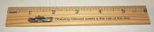 Chicago Metra Railroad Transit System Safety Promo Wood Ruler NOS New picture