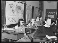 Washington DC Woodrow Wilson High School Geography Class 1940s Classroom picture