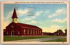 Martinsburg West Virginia 1945 Postcard Chapel & Guest House Hospital picture