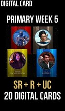 PRIMARY Week 5 SR Orange Purple Yellow Red Blue 20 Card Topps Star Wars Trader picture