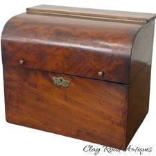 antique mahogany regency Georgian bottle box liquor  1820 fitted interior picture