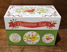 Vintage Stylecraft 12 Days of Christmas Metal Card List Recipe Box Tin 3x5 picture