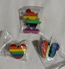 Disney RAINBOW Pride Pin lot of 3 Pins picture