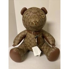 COACH LARGE Leather Collectible Bear  NWT picture