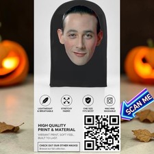 🤣 Pee-wee Herman Mesh Breathable Face Mask Novelty Cosplay Costume Paul Reubens picture
