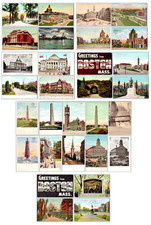 Boston MA Buildings People Transportation Etc Early 1900s -1910s Postcards x30 picture