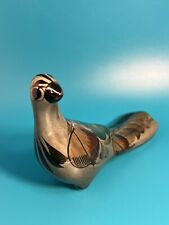 Vintage Tonala Mexican Pottery Bird Figurine, About 4” Tall picture