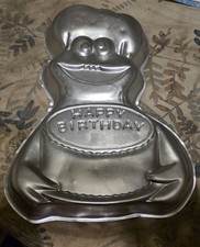 Vintage 1982 Wilton Muppets Large Cookie Monster Aluminum Birthday Cake Pan Mold picture
