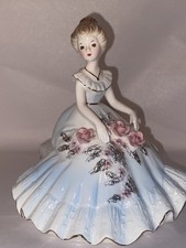 Josef Original Ladies of Song Portrait Series Figurine in Blue Gown - Rare picture