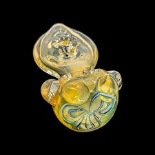 Glass Smoking Tobacco Hand Pipe Fumed Spoon Doughnut Mouthpiece picture