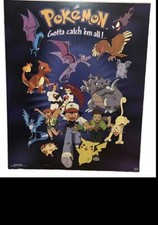 RARE Vtg 1999 Mounted Pokémon Poster Gotta Catch Em All 😊 Nintendo Scorpio fun picture