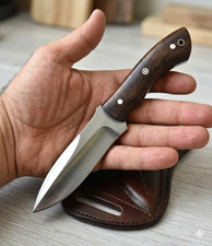 Bushcraft Survival Knife 1095 Carbon Steel Rosewood Full Tang Scout Carry Knife picture