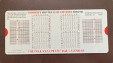 Vintage Thompson's 400 year silde perpetual Calender 1975 picture