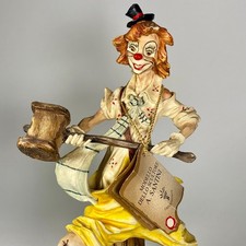 Vintage A Santini Capodimonte Clown Hammer Figurine Italy 13