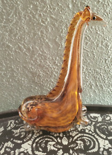 VTG Murano Glass Giraffe Sculpture With Copper Adventurine   Small Chip  Under picture