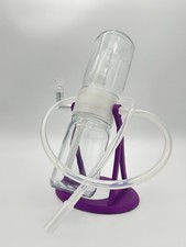 360 Rotating Gravity Bong/Hookah Water Pipe. Metallic Purple/Clear Edition picture